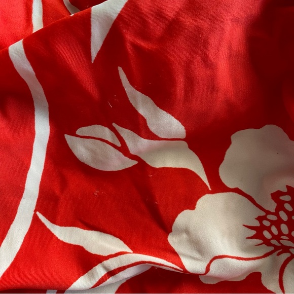 Kona Sol Red Floral Cinch Side Tie One Piece Swimsuit - Picture 11 of 12